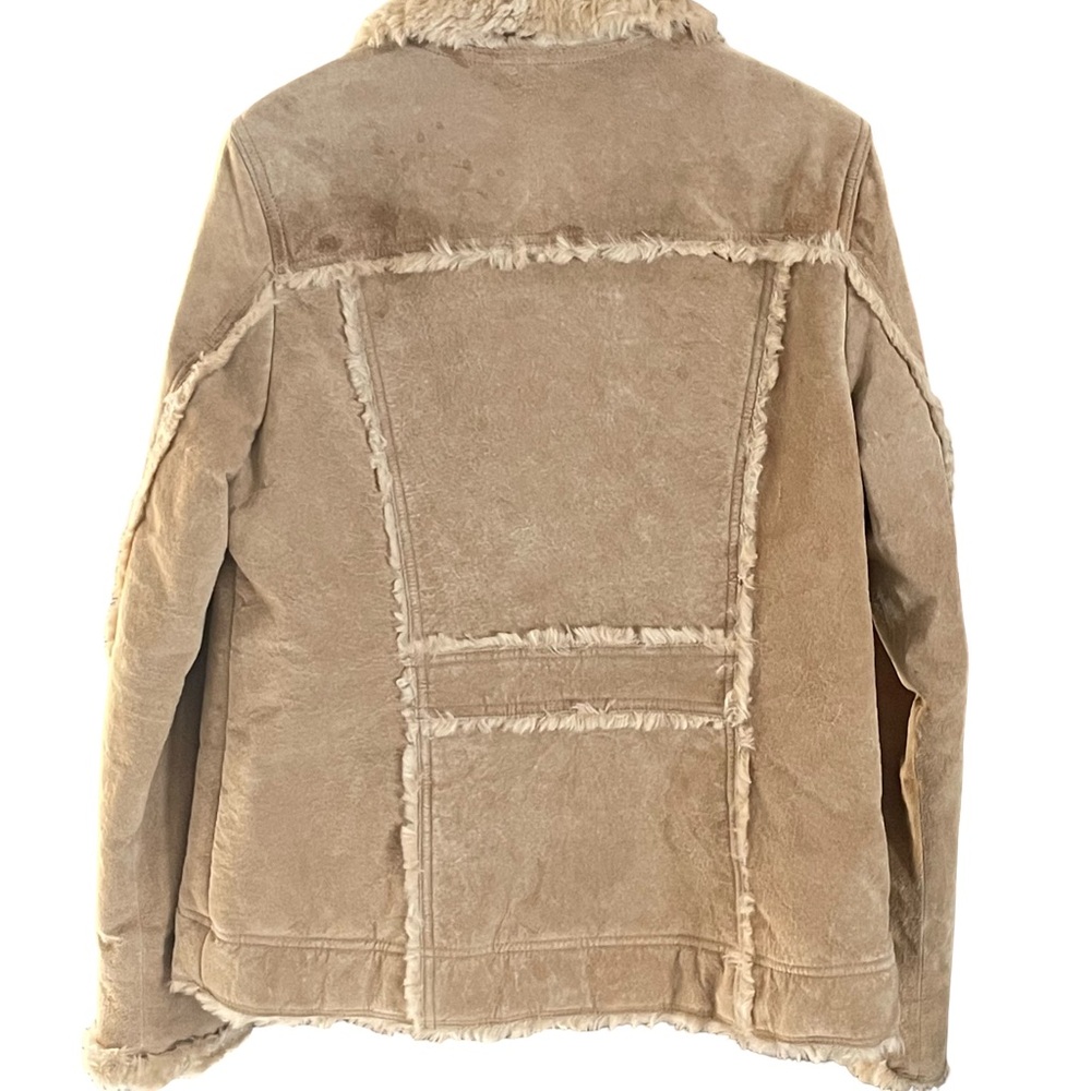 Wilson's Leather Maxima Suede Shearling Coat Women's Large - Picture 3 of 9
